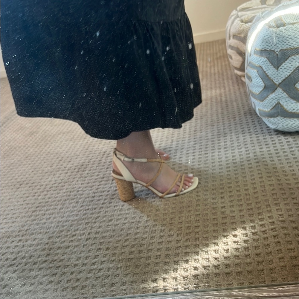 Dolce Vita Cream and Tan Strappy Sandals